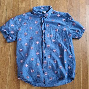 Captain America Collared Button Up Tee